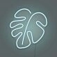 Neon Leaf Light Nature's Tranquility in Luminous Form