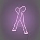 Crossed Legs Neon Elegant and Relaxed Posture