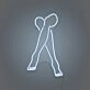Crossed Legs Neon Elegant and Relaxed Posture