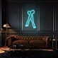 Crossed Legs Neon Elegant and Relaxed Posture