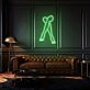 Crossed Legs Neon Elegant and Relaxed Posture