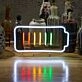Battery Neon Sign Energy and Power Symbol