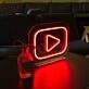 YouTube Neon Icon of Digital Entertainment