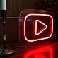YouTube Neon Icon of Digital Entertainment