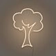 Neon Tree Light Nature and Technology Combined