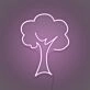 Neon Tree Light Nature and Technology Combined