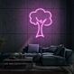 Neon Tree Light Nature and Technology Combined