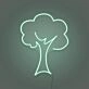 Neon Tree Light Nature and Technology Combined