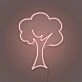 Neon Tree Light Nature and Technology Combined