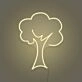 Neon Tree Light Nature and Technology Combined