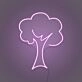 Neon Tree Light Nature and Technology Combined
