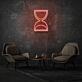 Sand Clock Neon Time Passing Elegantly