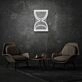 Sand Clock Neon Time Passing Elegantly