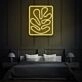 Monstera Inside Square Neon Tropical Elegance
