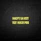Don't be shy, try some cake' neon sign