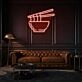 Noodles In Bowl Neon Delight for Asian Cuisine Lovers