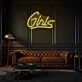 Girl Cursive Neon Artistic Feminine Touch