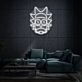 Rick's Face Neon Art Tribute to Popular Culture