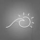 Sun and Sea Wave Neon Artistic Representation of Beachside Serenity