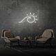 Sun and Sea Wave Neon Artistic Representation of Beachside Serenity