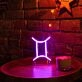 Gemini Neon Art Celebrating the Dual Nature of the Zodiac Sign