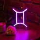 Gemini Neon Art Celebrating the Dual Nature of the Zodiac Sign