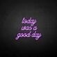 'Today was a good day' neon sign