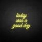 'Today was a good day' neon sign