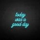 'Today was a good day' neon sign