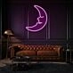 Dreamy young moon Neon Whimsical Nighttime Wonder