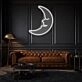 Dreamy young moon Neon Whimsical Nighttime Wonder