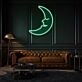 Dreamy young moon Neon Whimsical Nighttime Wonder