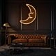 Dreamy young moon Neon Whimsical Nighttime Wonder