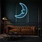 Dreamy young moon Neon Whimsical Nighttime Wonder