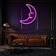 Dreamy young moon Neon Whimsical Nighttime Wonder