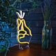 Finger Snap Neon Quick Moment Captured in Light