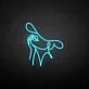 'Woman wearing a sun hat' neon sign