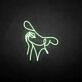 'Woman wearing a sun hat' neon sign