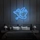 Angel and Devil Hearts Neon Art Playful Duality and Temptation
