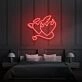 Angel and Devil Hearts Neon Art Playful Duality and Temptation