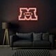 Monster Caption "M" Neon Bold and Energetic Display