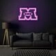 Monster Caption "M" Neon Bold and Energetic Display