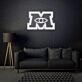 Monster Caption "M" Neon Bold and Energetic Display
