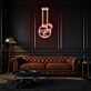 Flask With Weed Sign Neon Edgy and Trendy Statement