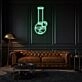 Flask With Weed Sign Neon Edgy and Trendy Statement