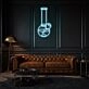 Flask With Weed Sign Neon Edgy and Trendy Statement