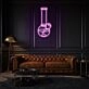 Flask With Weed Sign Neon Edgy and Trendy Statement