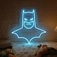 Batman Neon Art Dark Knight's Mystique in Light