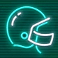 Field of Dreams Neon Football Helmet Illumination