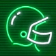 Field of Dreams Neon Football Helmet Illumination